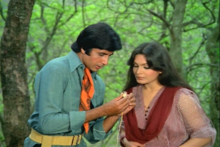 Amitabh and Parveen Babi